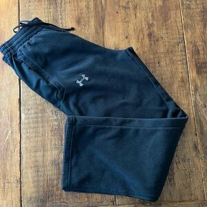 Men’s Under Armour fleece pants.  Size Small. Black. Straight leg.